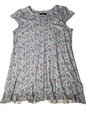 Lauren Ralph Lauren Black Label Woman’s Floral Print V-Neck Nightgown Size Large